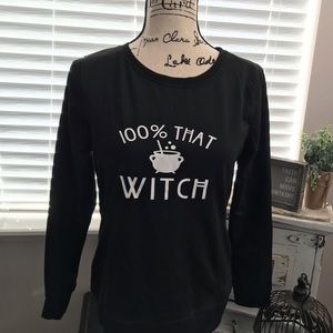 Black 100% that witch long sleeve sweatshirt
